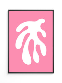 Abstrakte Form rosa und weiß