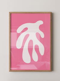 Abstrakte Form rosa und weiß