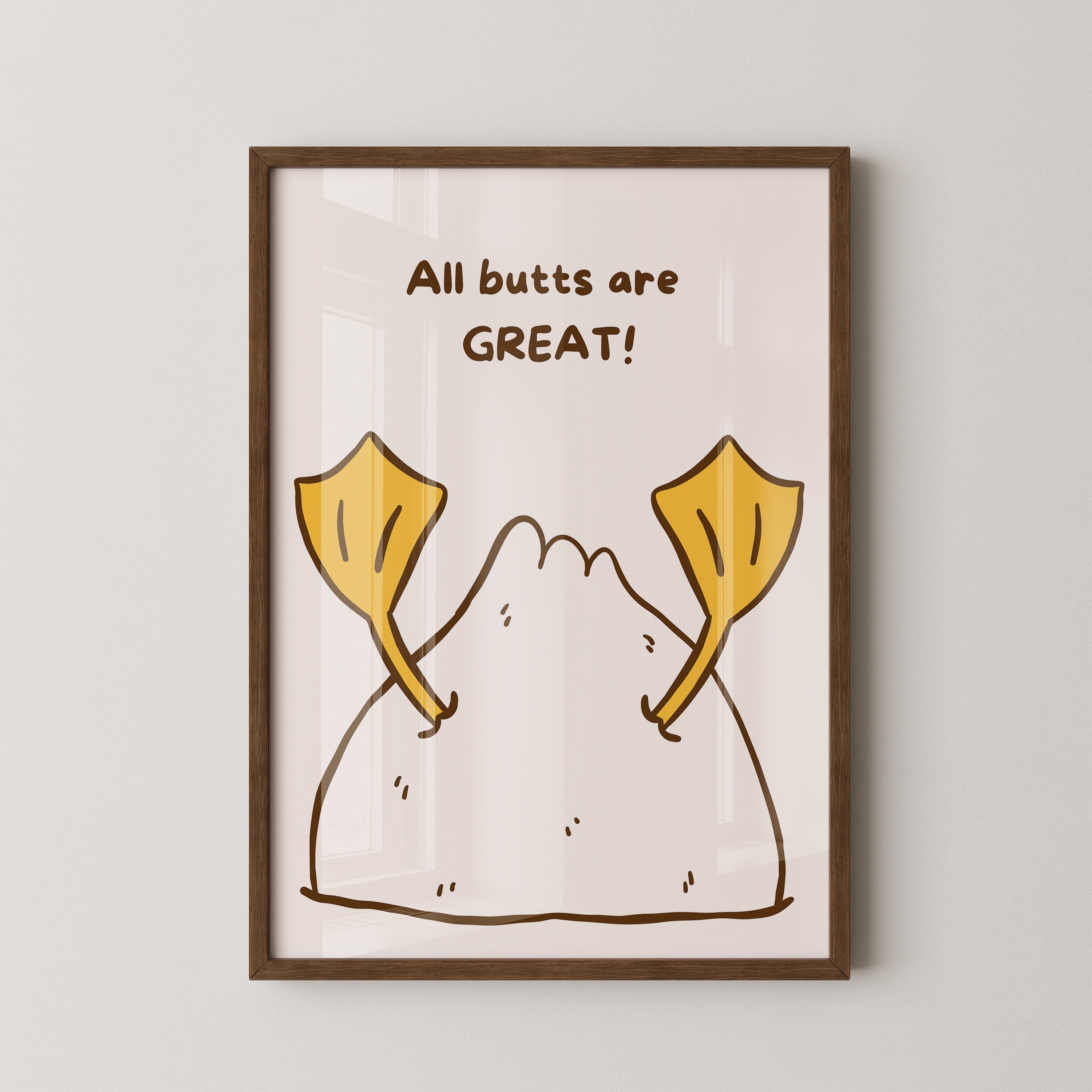 Entenfüße Humorvoll Illustration