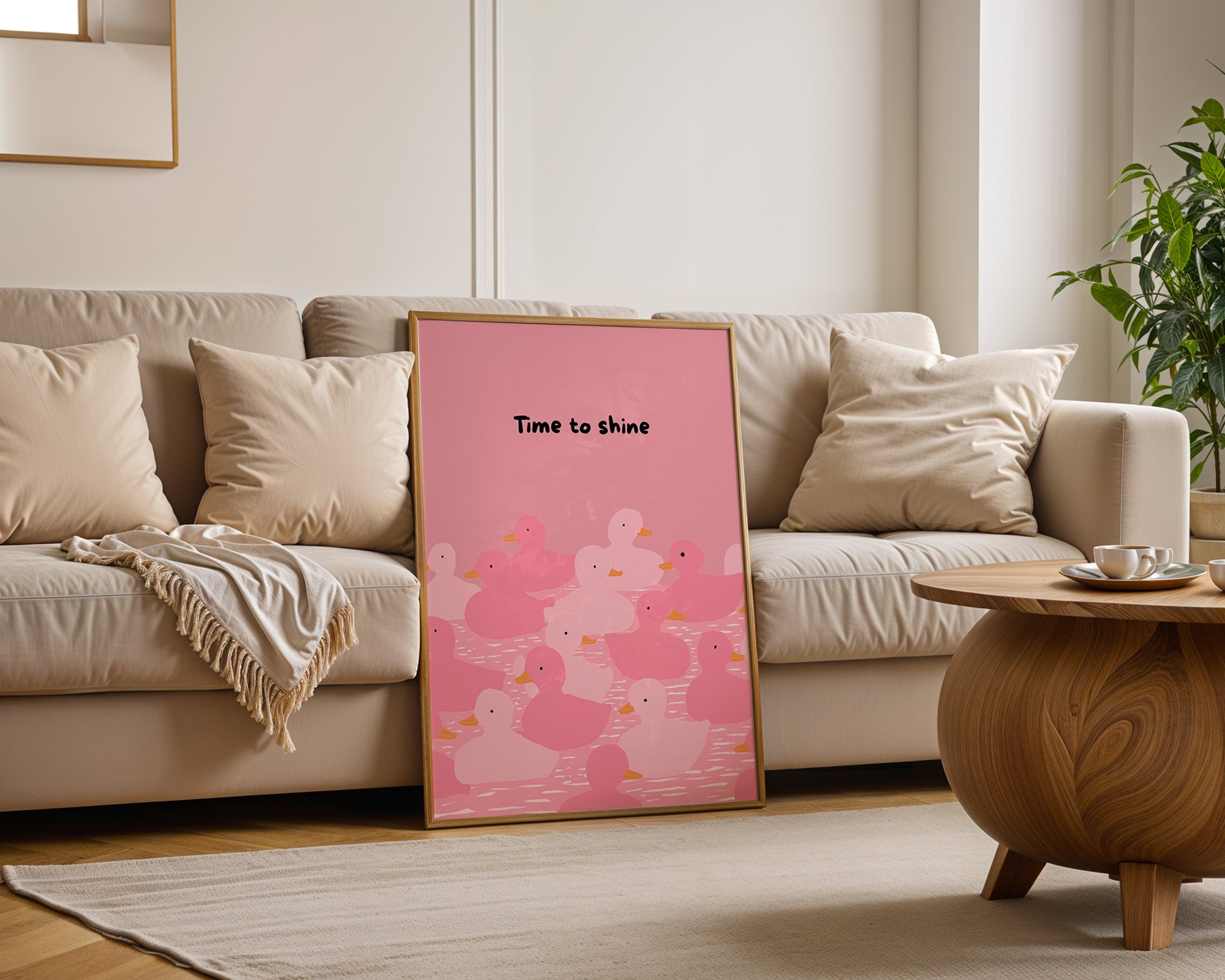 Enten Rosa Minimalistisch