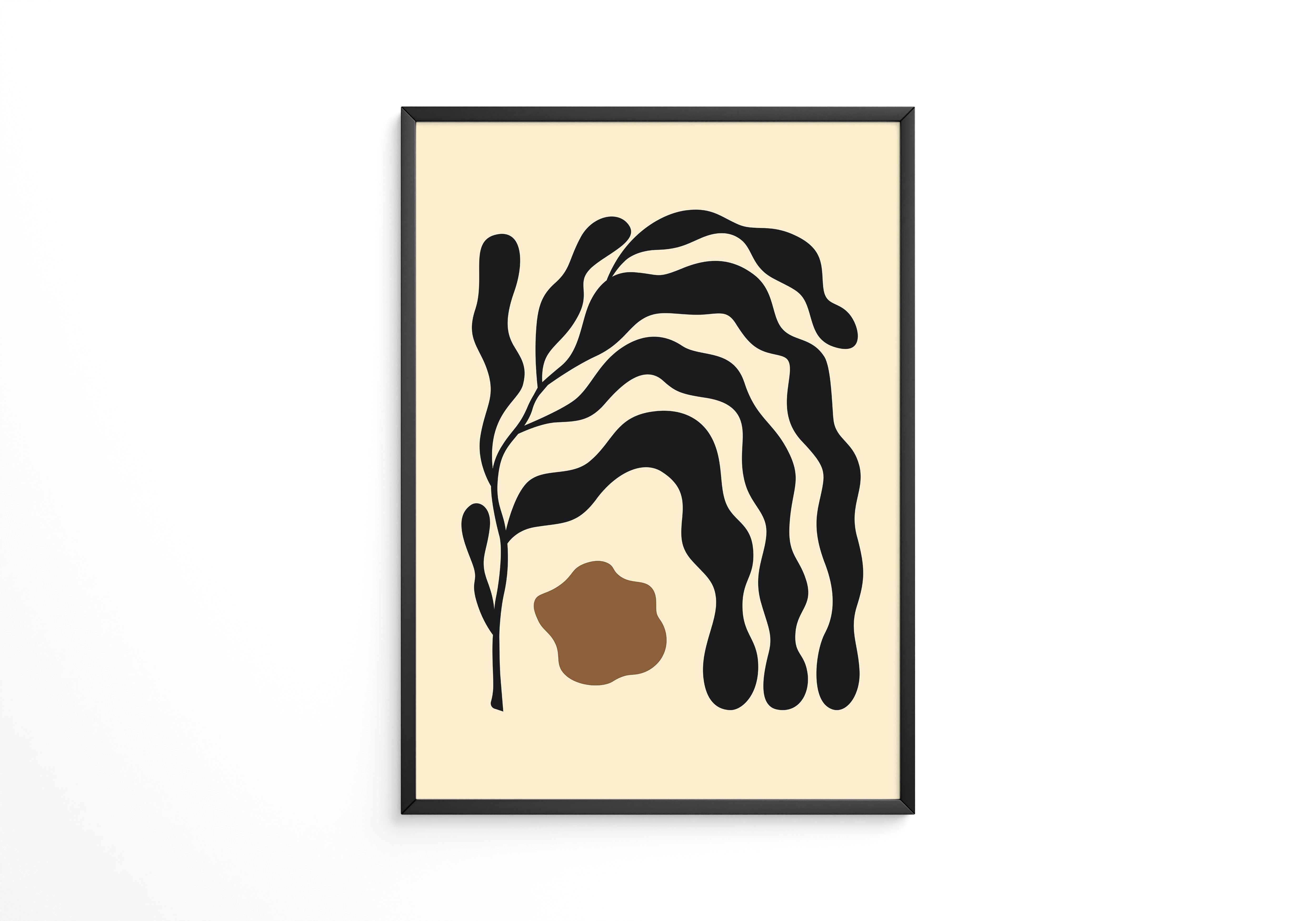 Abstrakte Pflanzenformen minimalistisch