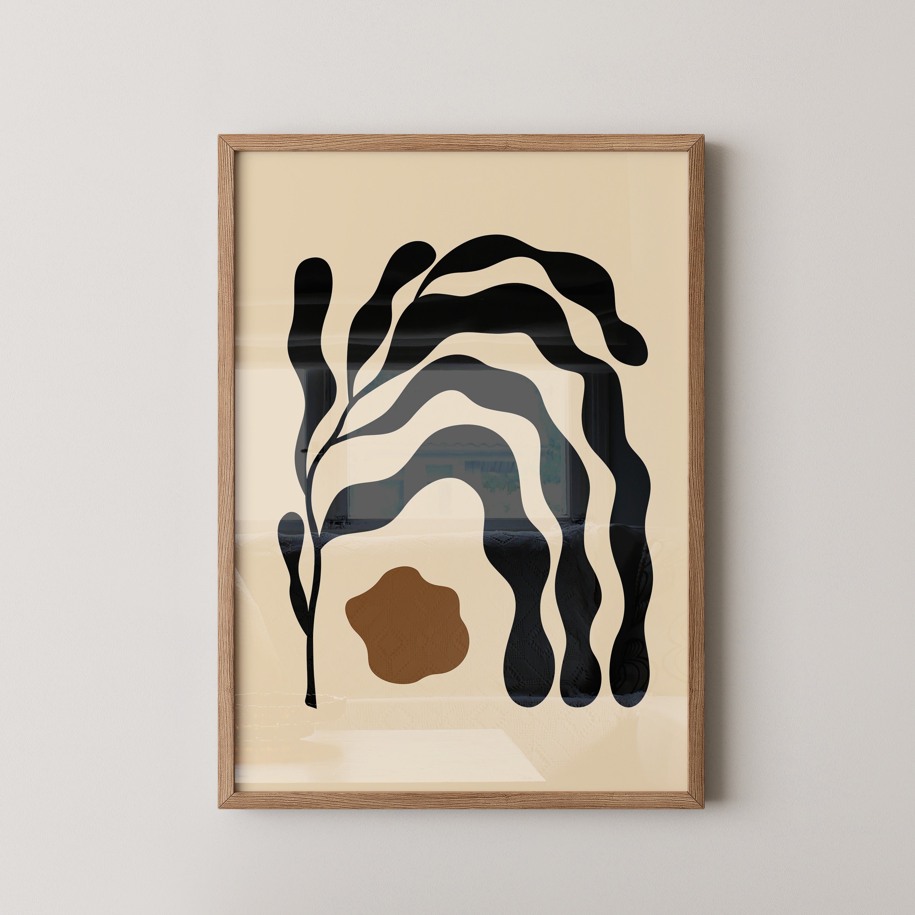 Abstrakte Pflanzenformen minimalistisch