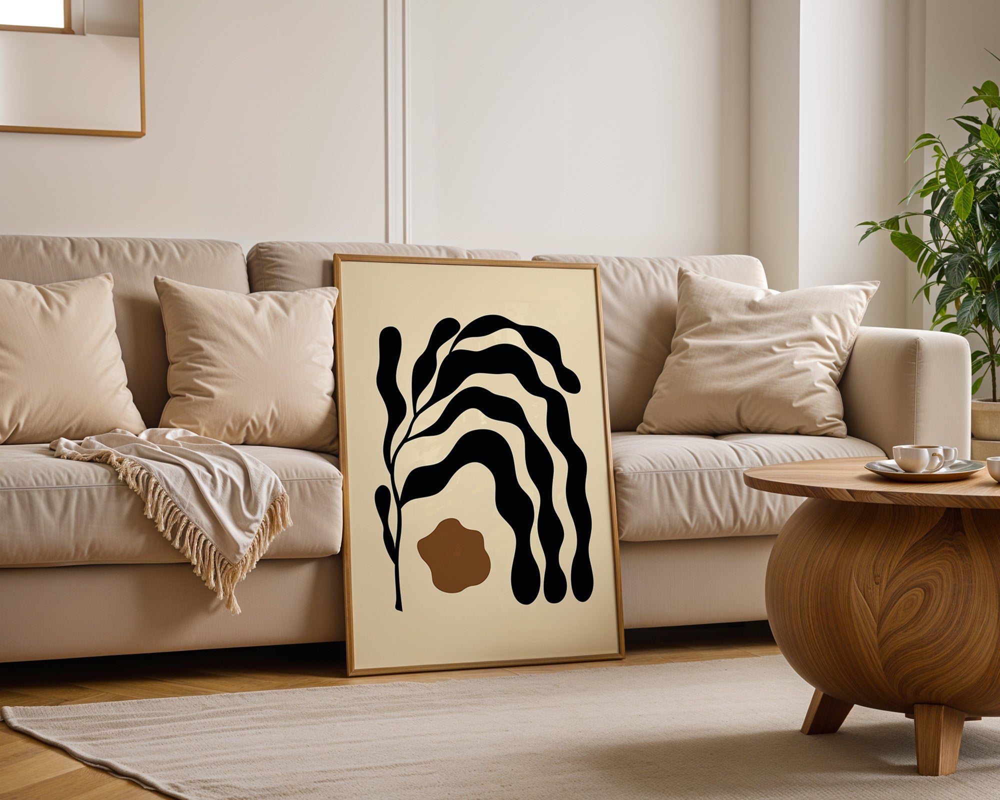 Abstrakte Pflanzenformen minimalistisch