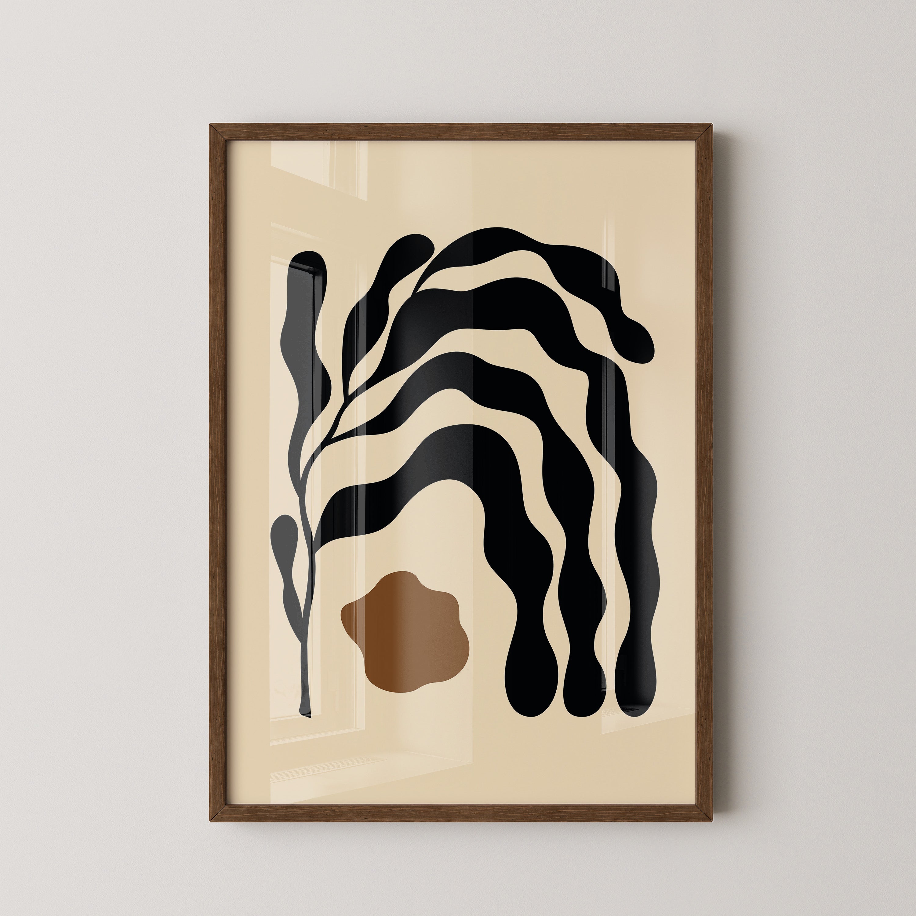 Abstrakte Pflanzenformen minimalistisch