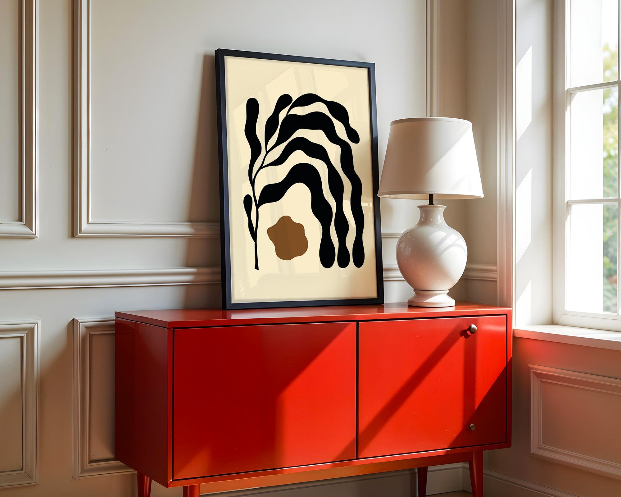 Abstrakte Pflanzenformen minimalistisch