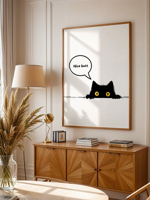 Schwarze Katze Humor Sprechblase