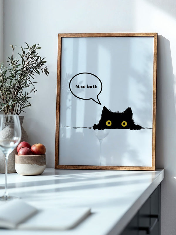 Schwarze Katze Humor Sprechblase