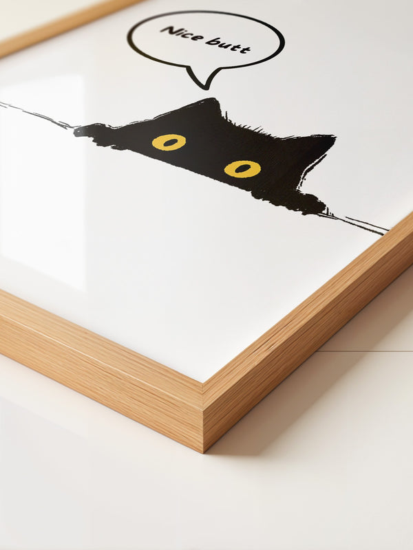 Schwarze Katze Humor Sprechblase