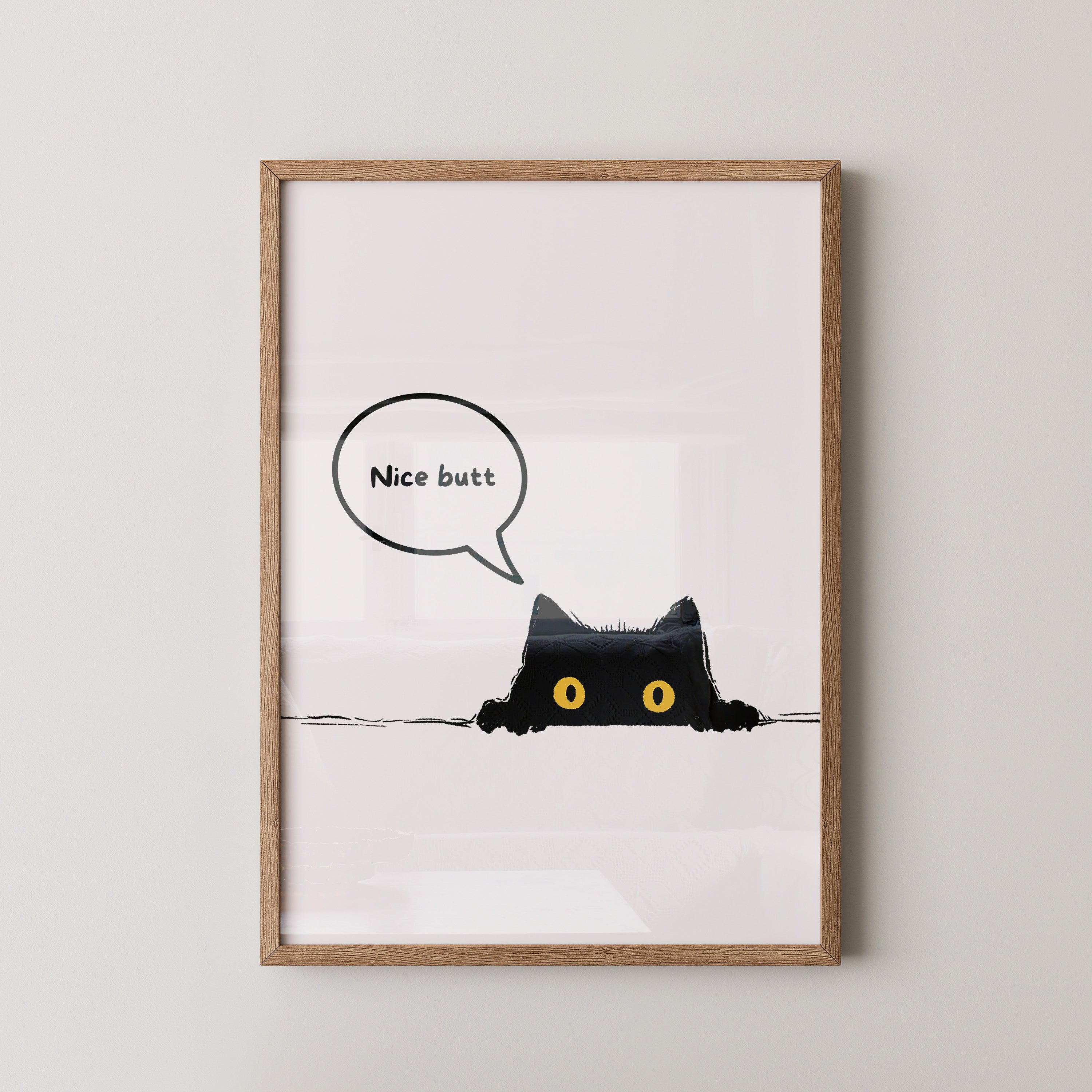 Schwarze Katze Humor Sprechblase