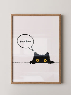 Schwarze Katze Humor Sprechblase