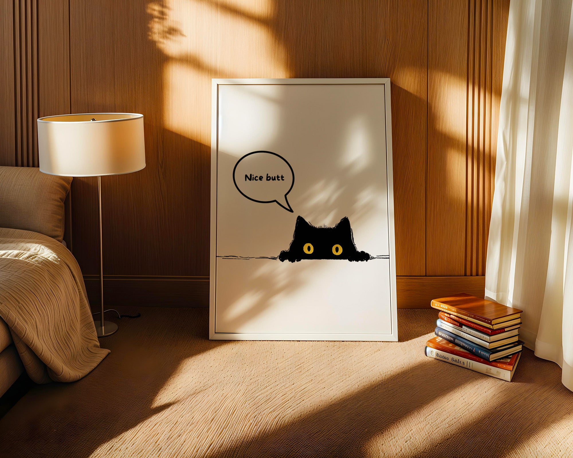 Schwarze Katze Humor Sprechblase