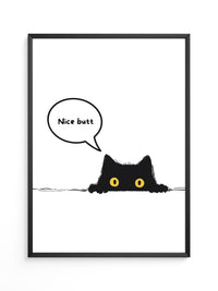 Schwarze Katze Humor Sprechblase