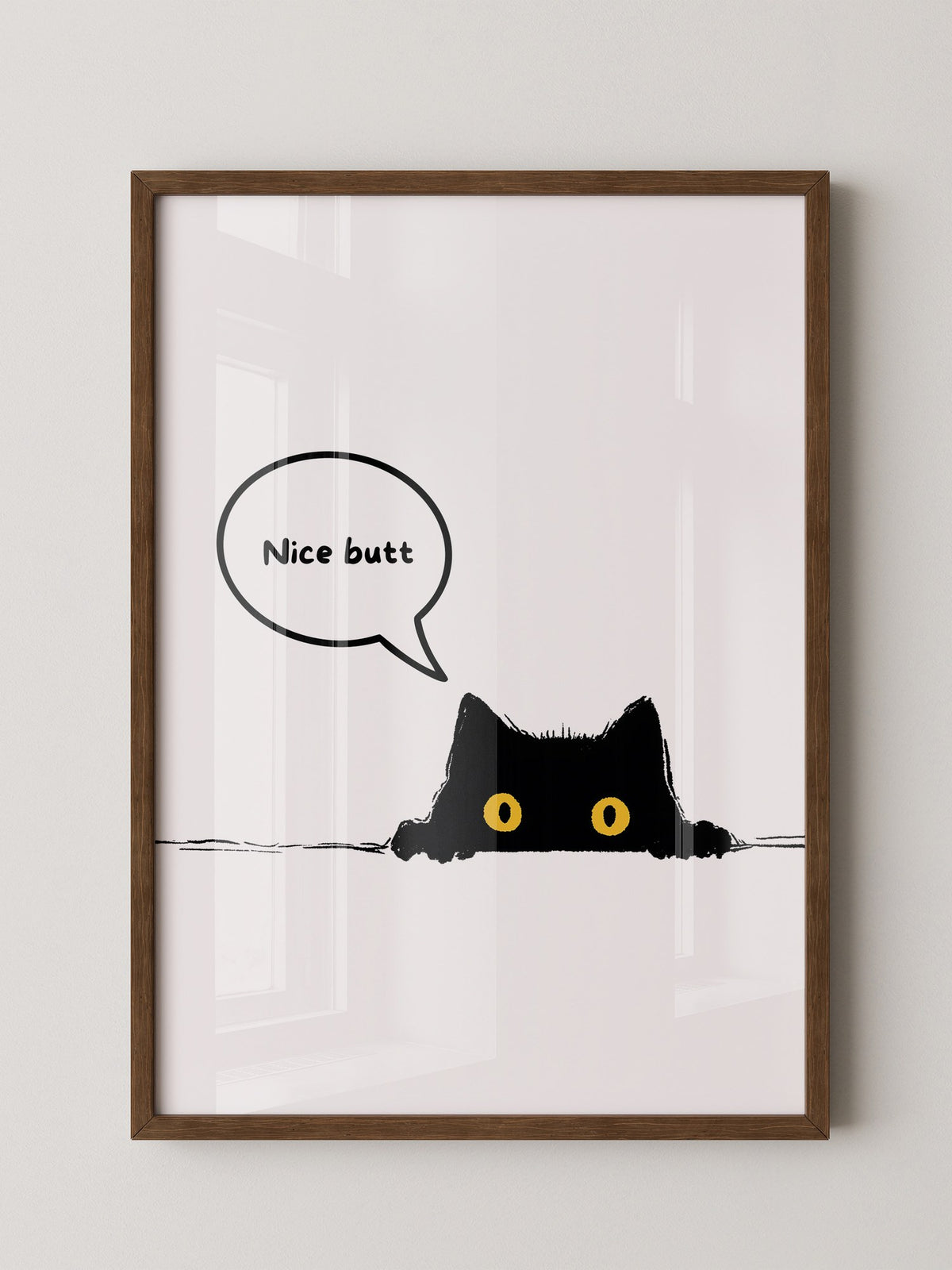 Schwarze Katze Humor Sprechblase