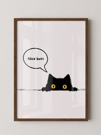 Schwarze Katze Humor Sprechblase