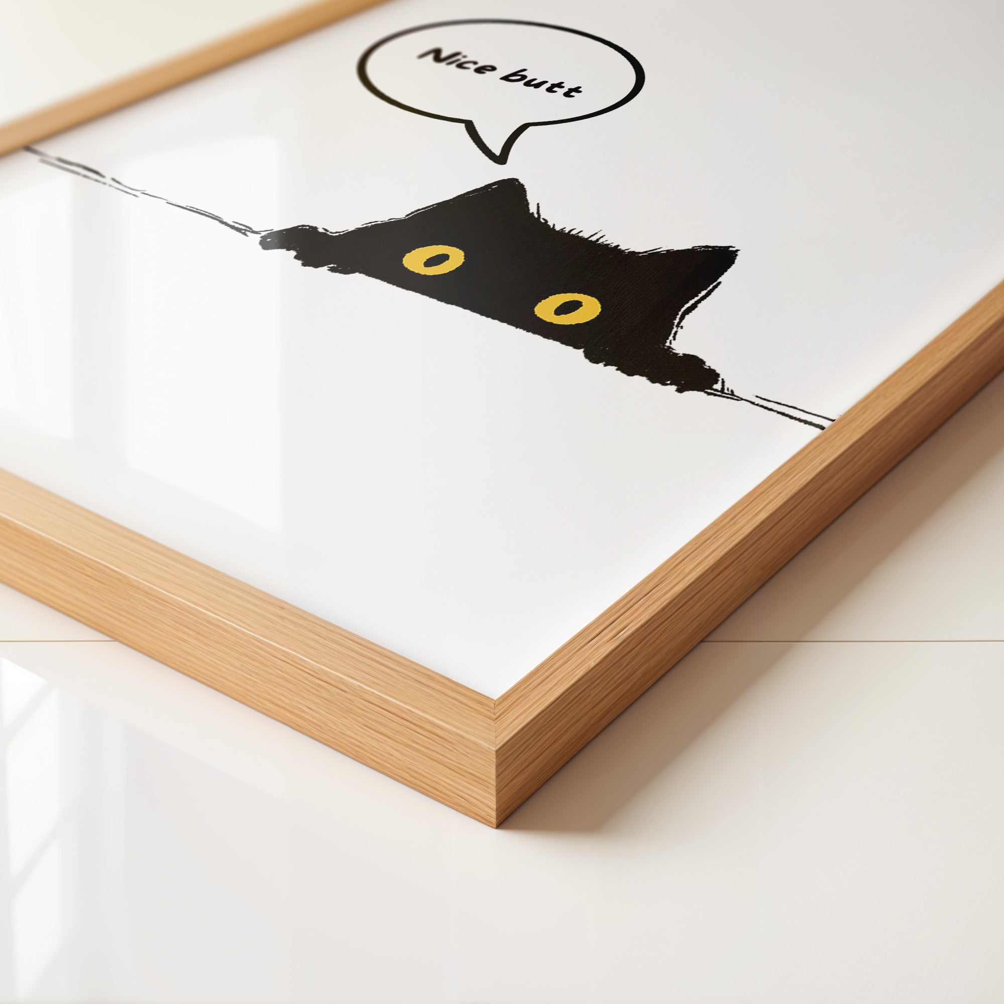 Schwarze Katze Humor Sprechblase