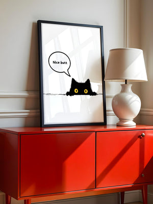Schwarze Katze Humor Sprechblase