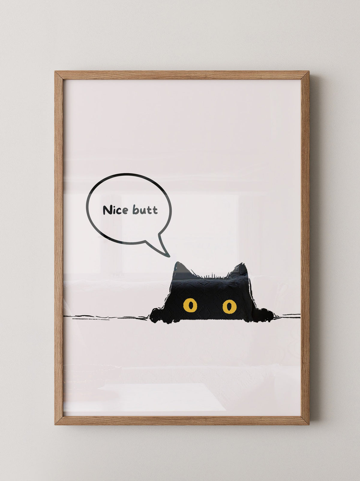 Schwarze Katze Humor Sprechblase