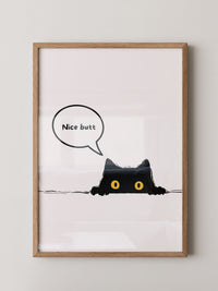 Schwarze Katze Humor Sprechblase