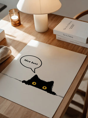 Schwarze Katze Humor Sprechblase
