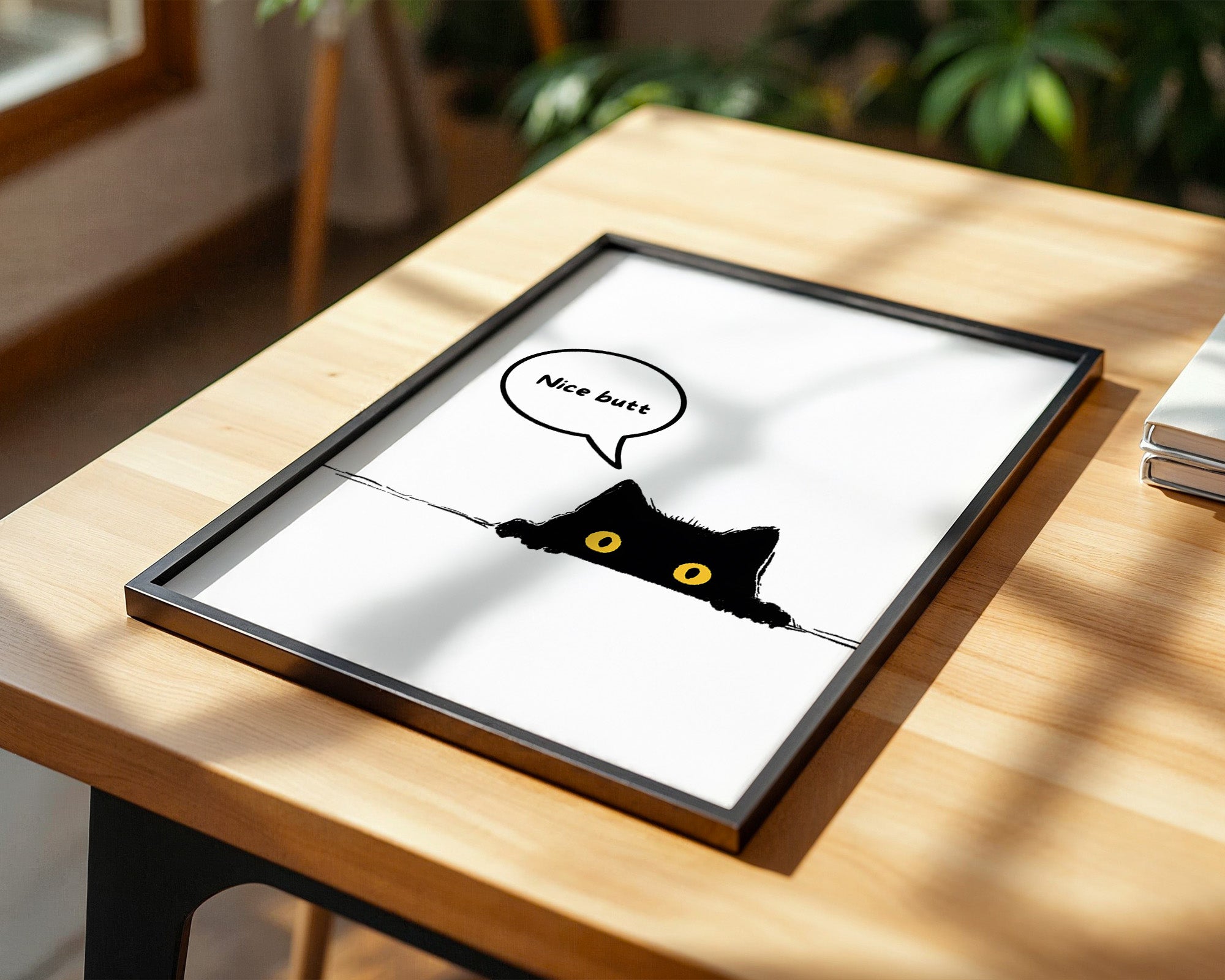 Schwarze Katze Humor Sprechblase