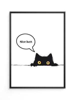 Schwarze Katze Humor Sprechblase
