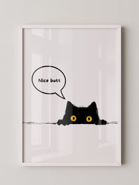 Schwarze Katze Humor Sprechblase