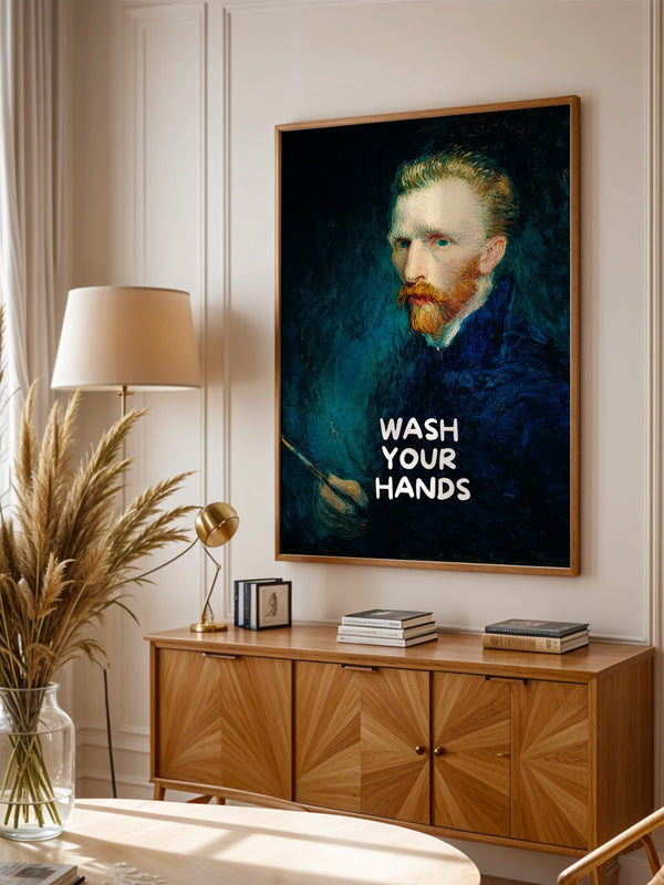 Porträt Blau Humorvoll