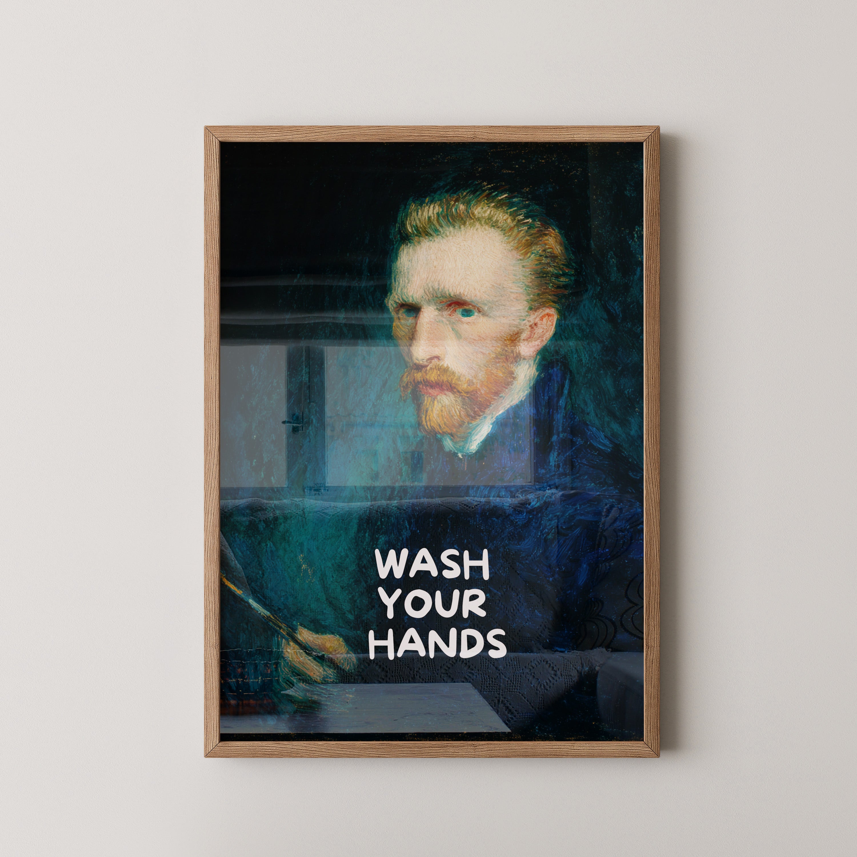 Porträt Blau Humorvoll