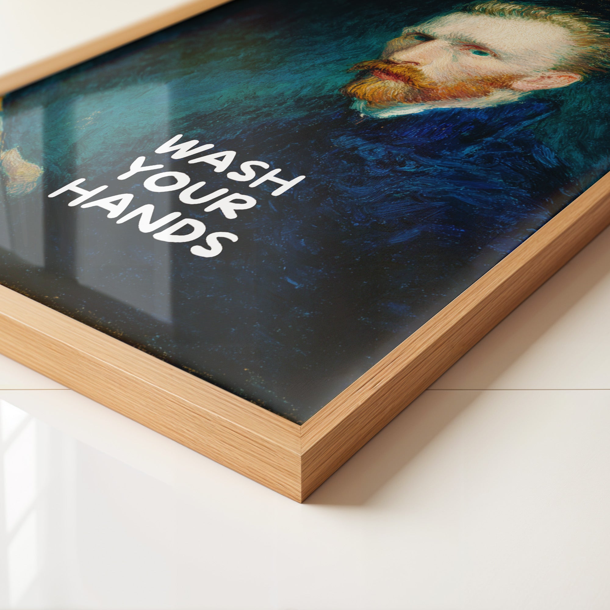 Porträt Blau Humorvoll