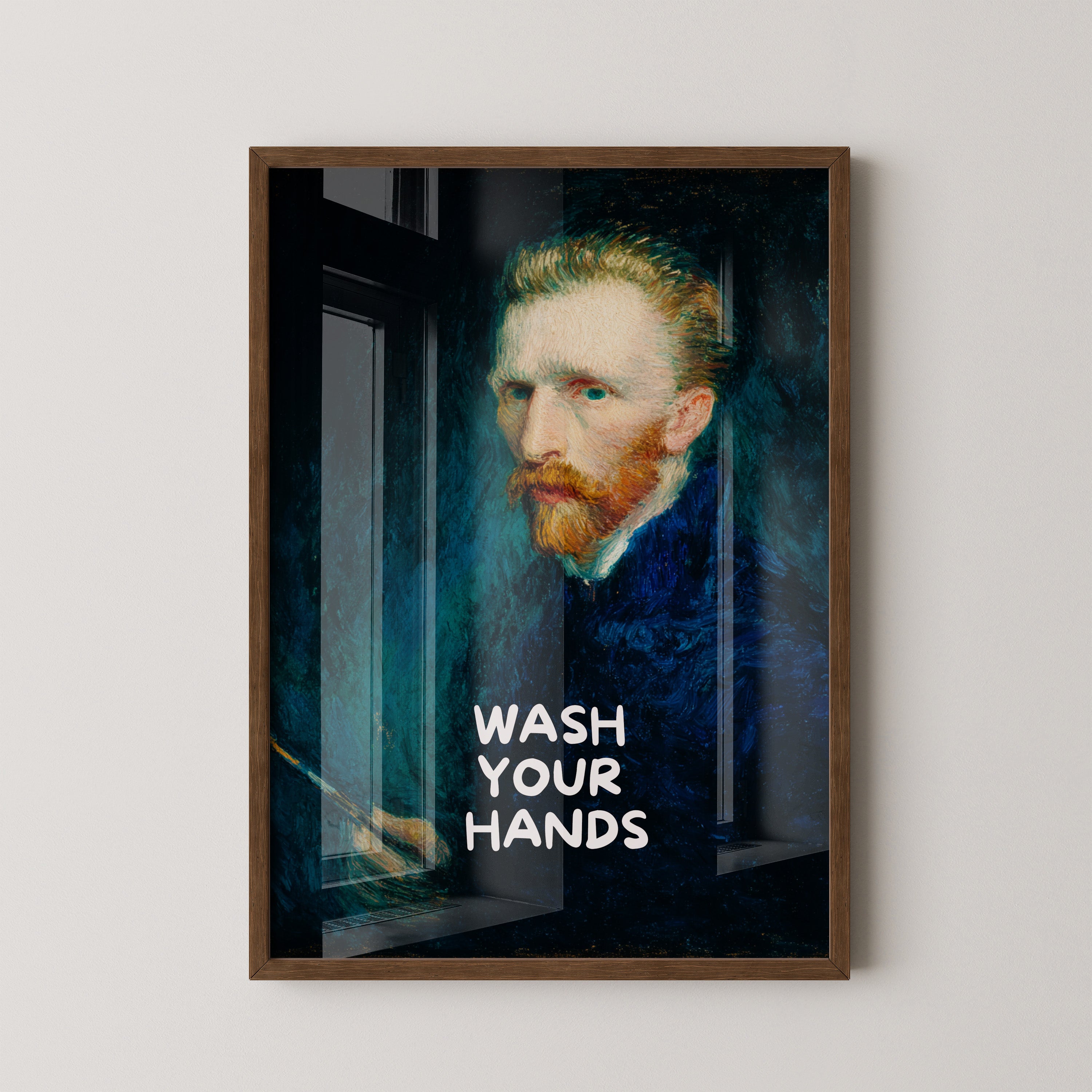 Porträt Blau Humorvoll