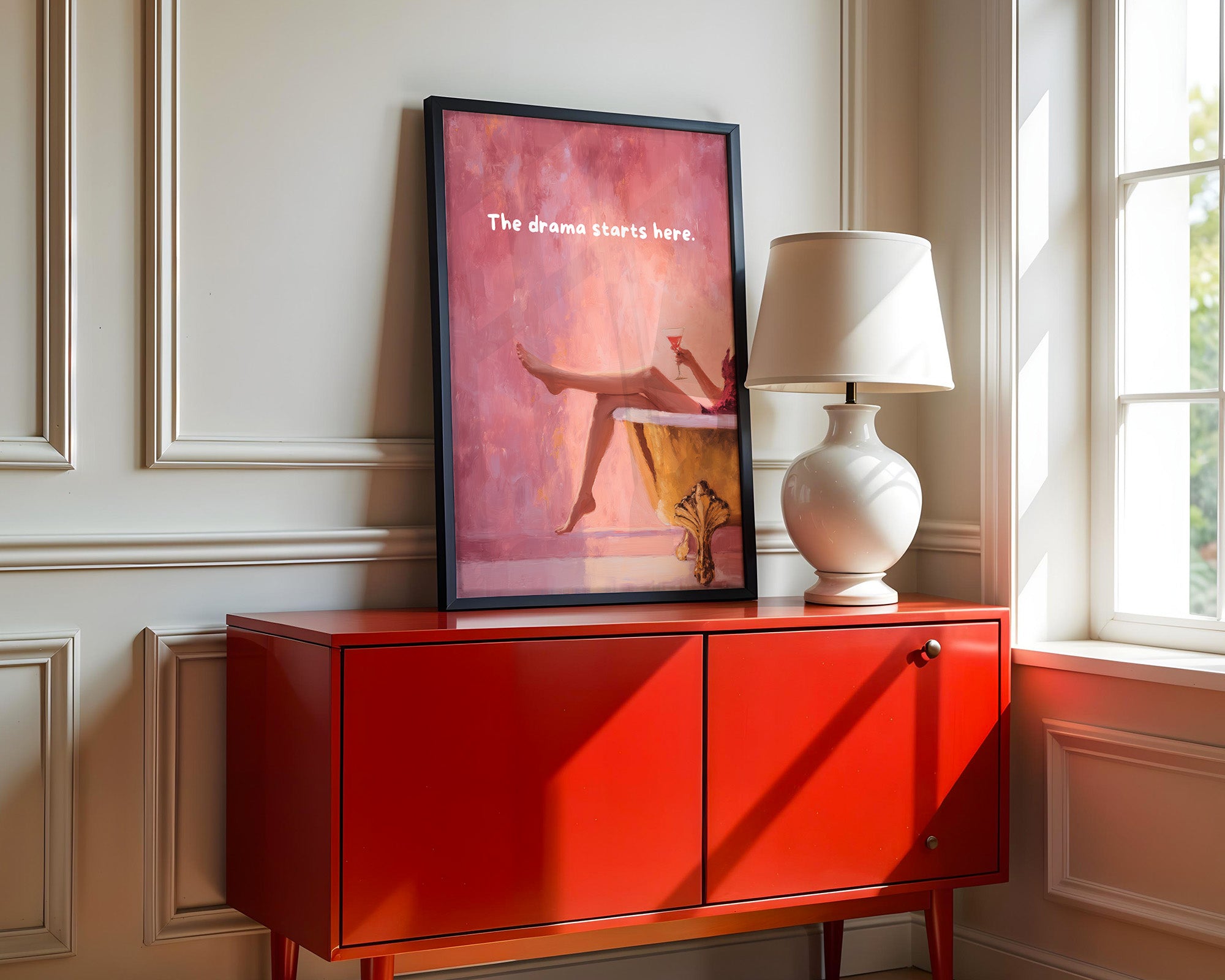 Badewanne Retro Rosa