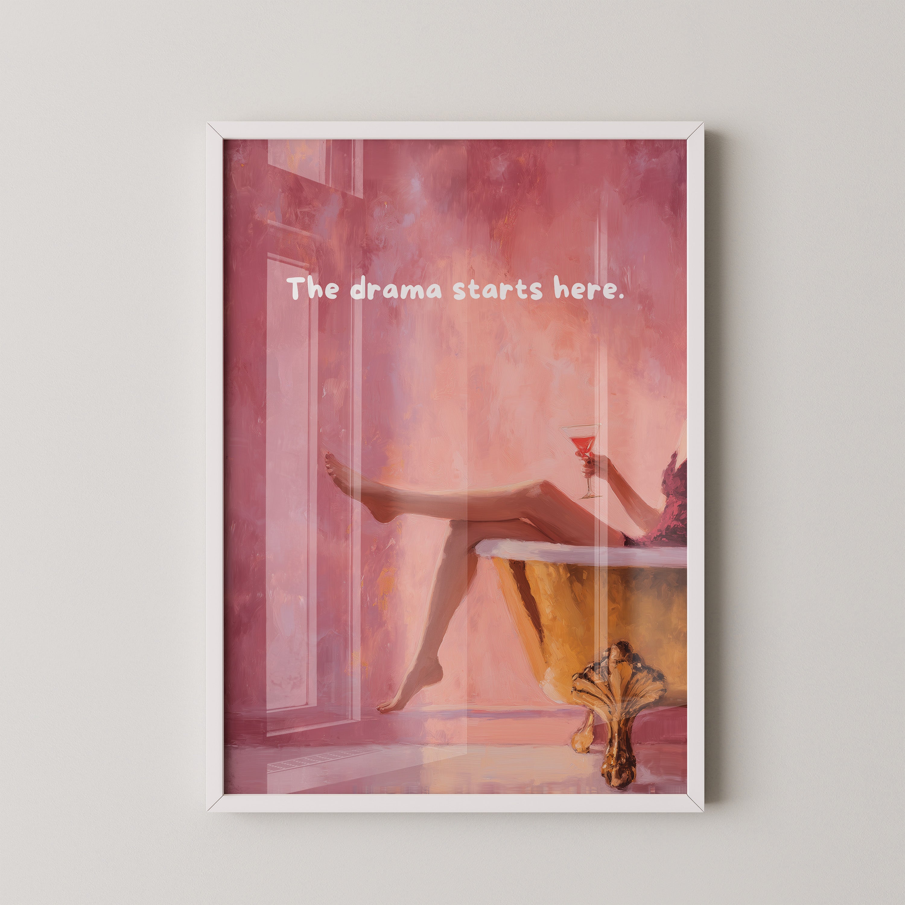 Badewanne Retro Rosa