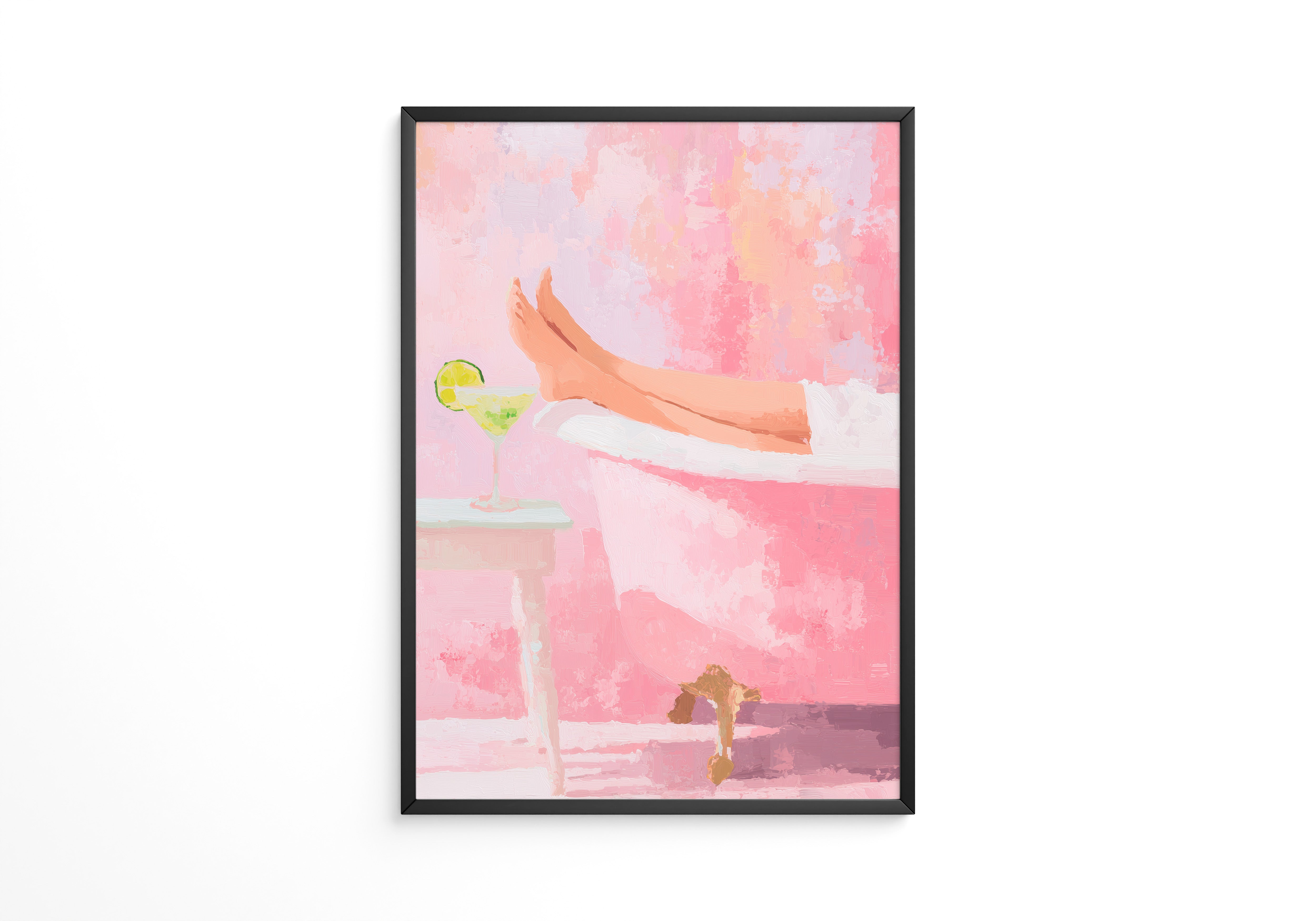 Entspannung Badewanne Rosa