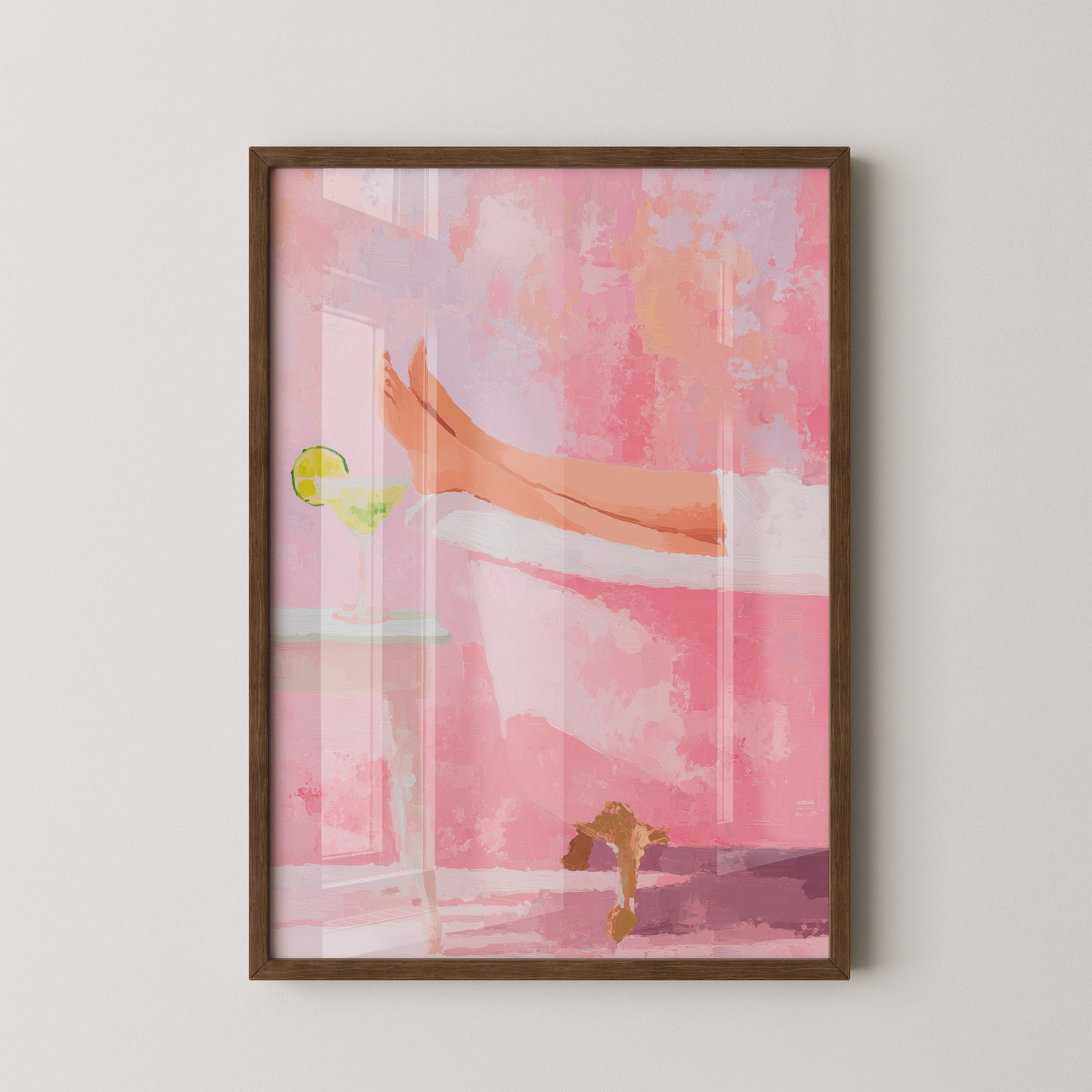 Entspannung Badewanne Rosa