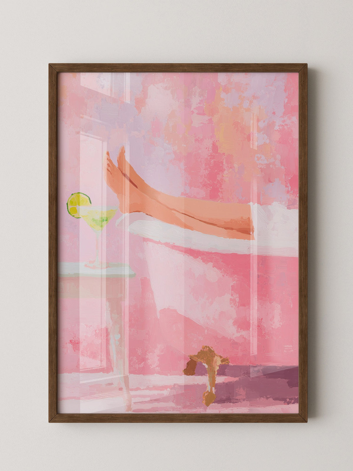 Entspannung Badewanne Rosa