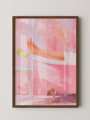 Entspannung Badewanne Rosa