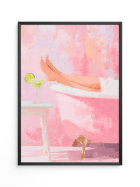 Entspannung Badewanne Rosa