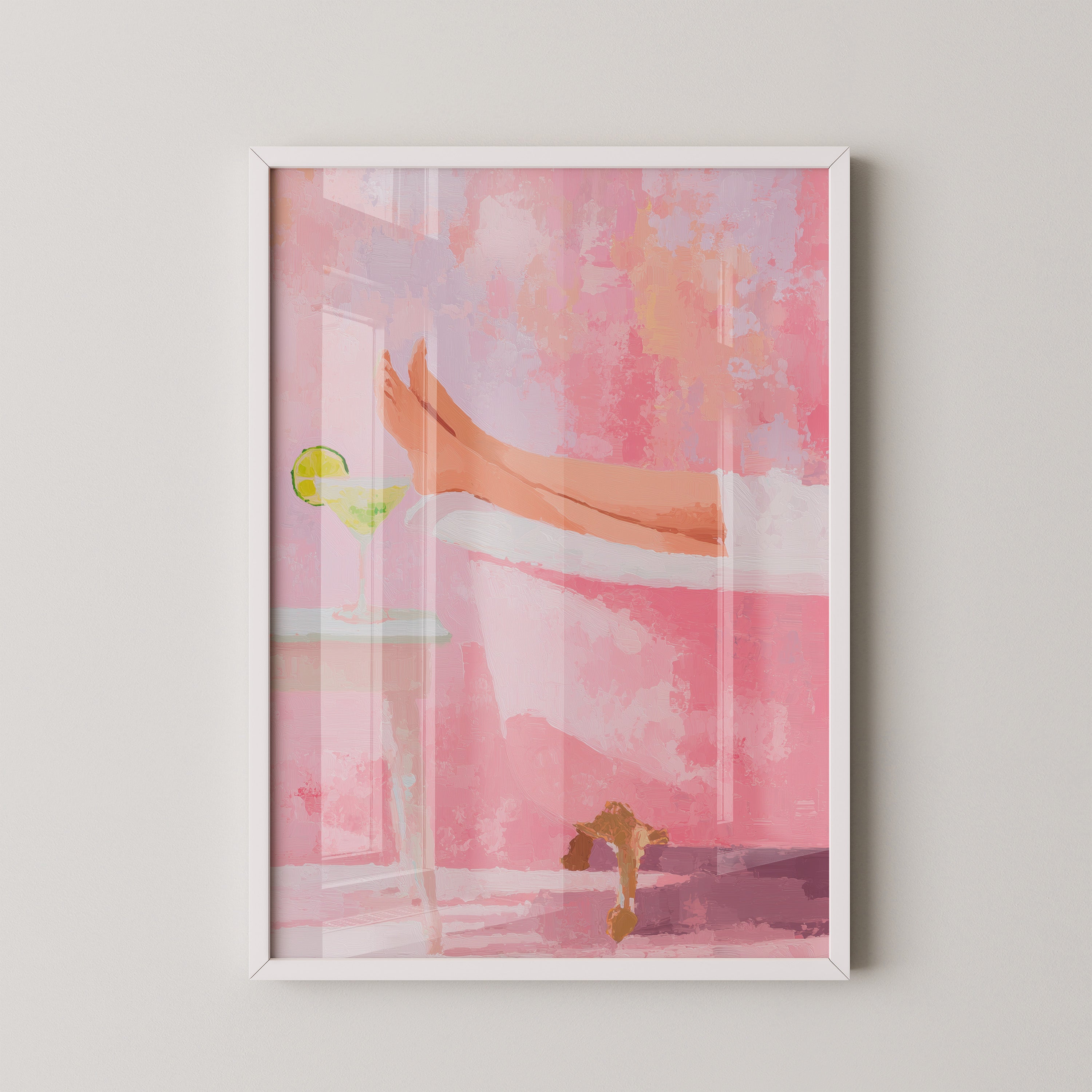 Entspannung Badewanne Rosa