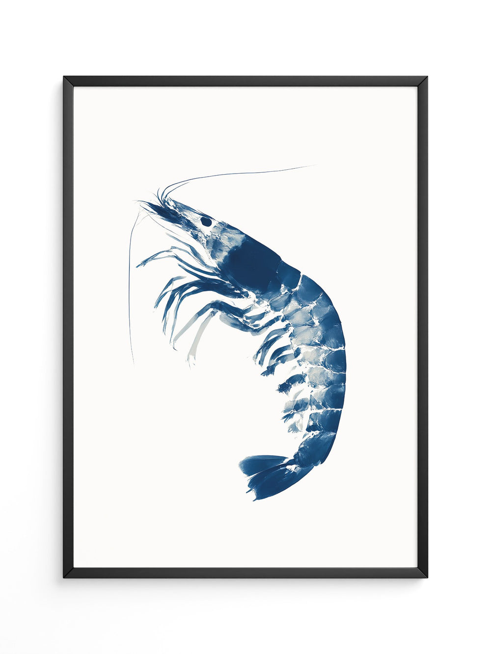 Blaue Garnele minimalistisch