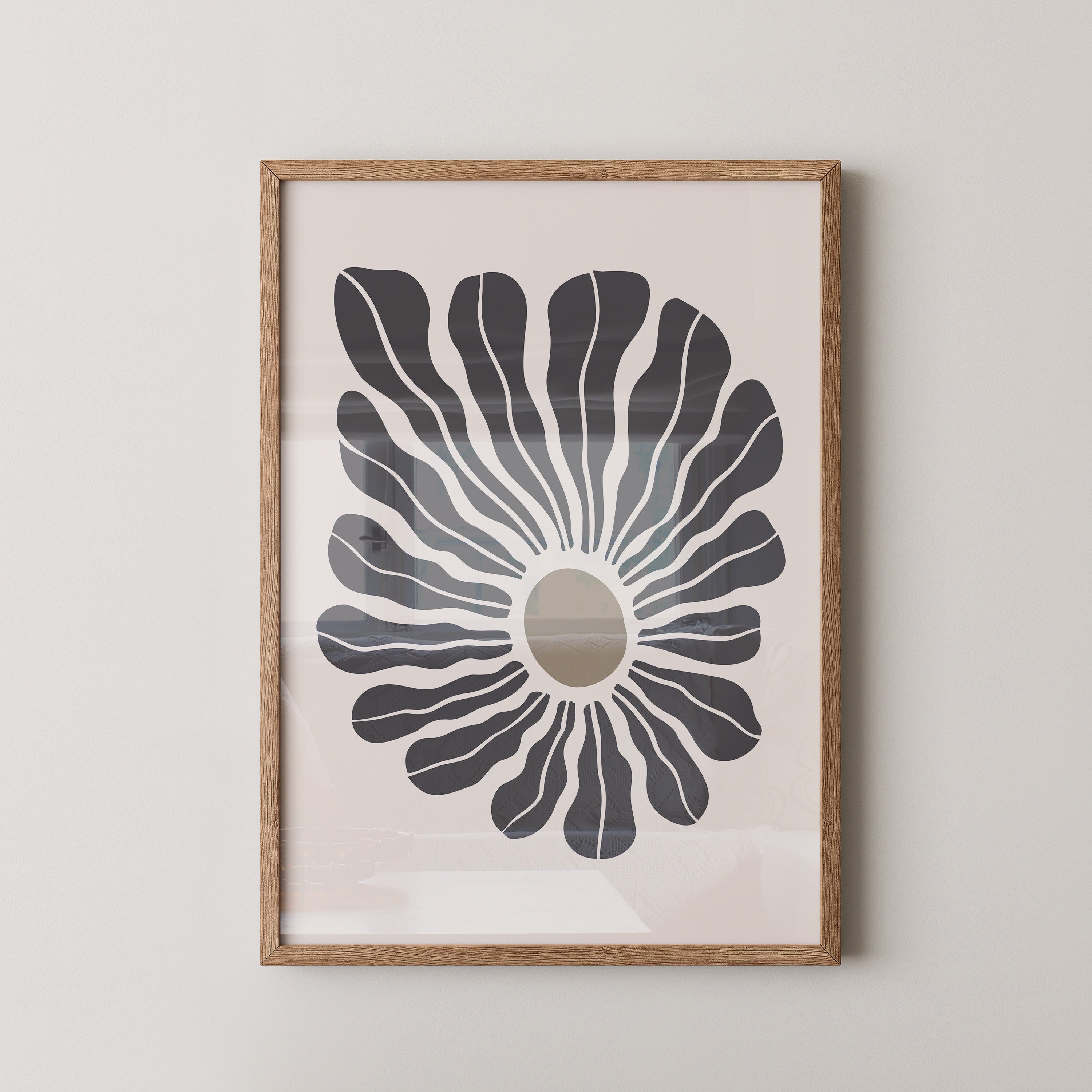 Abstrakte Blume wellig