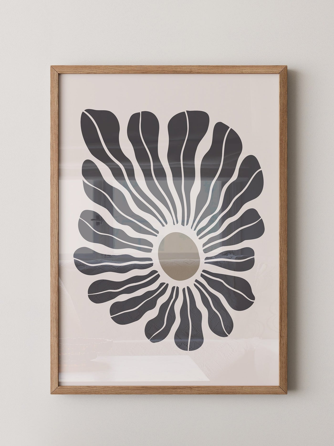 Abstrakte Blume wellig