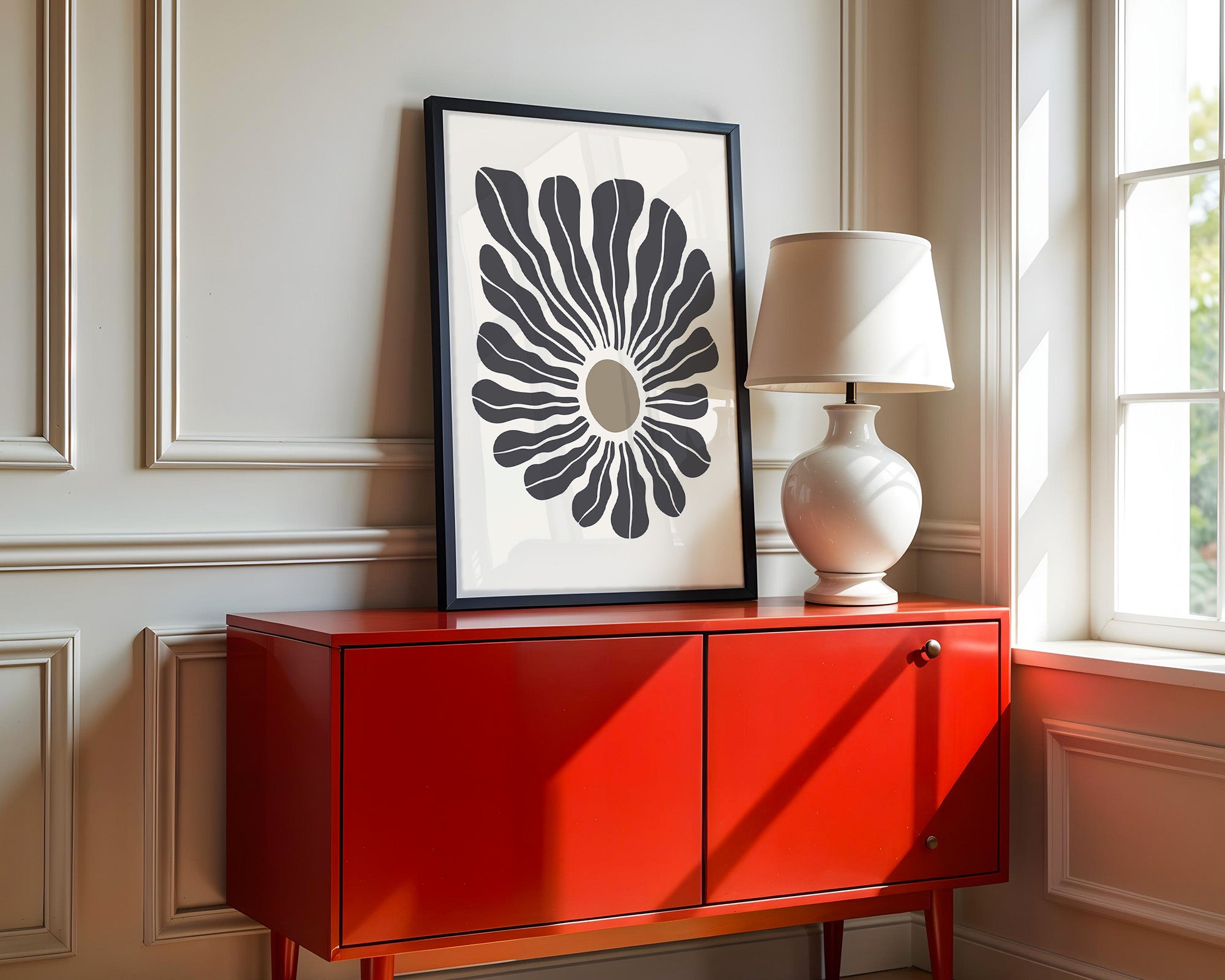 Abstrakte Blume wellig