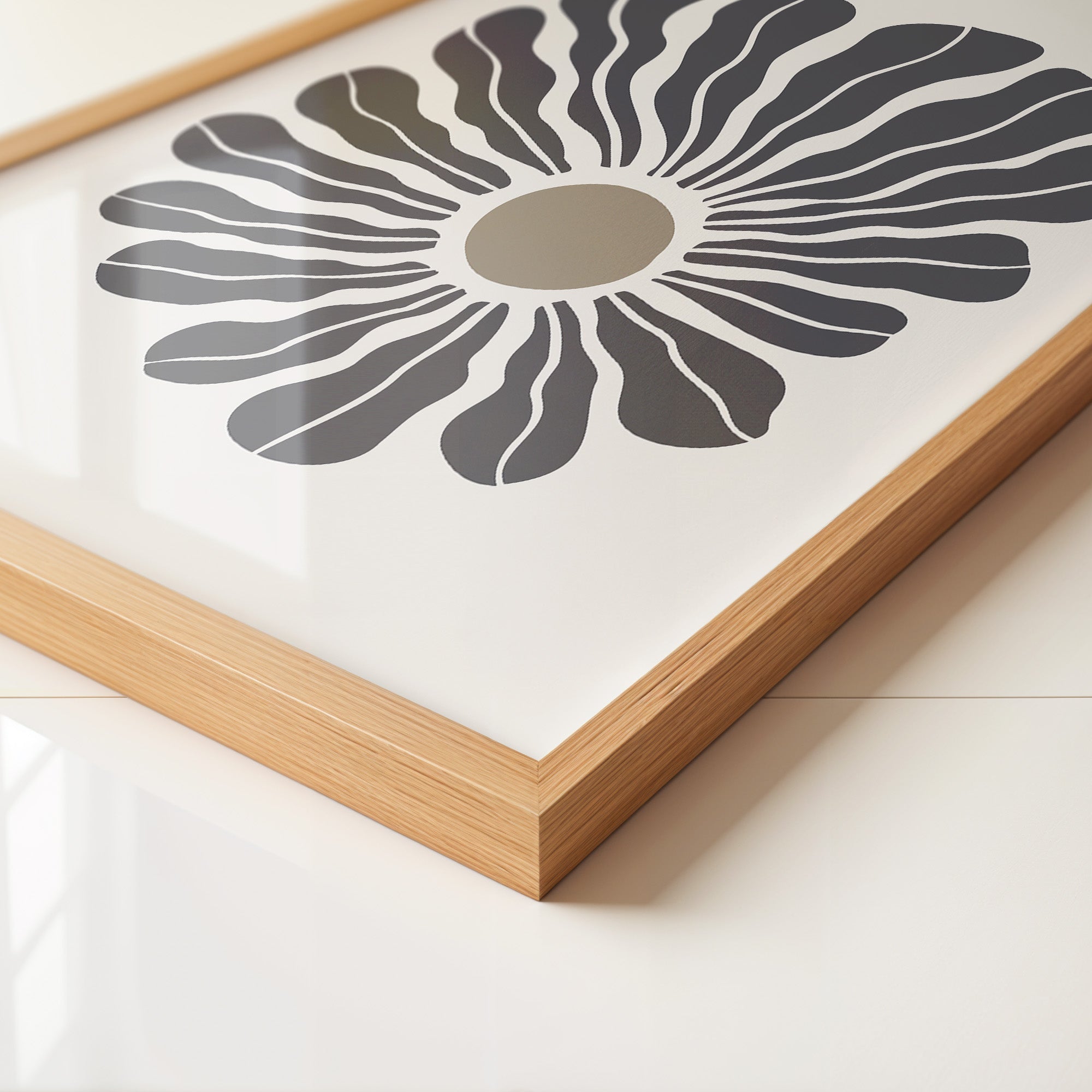 Abstrakte Blume wellig