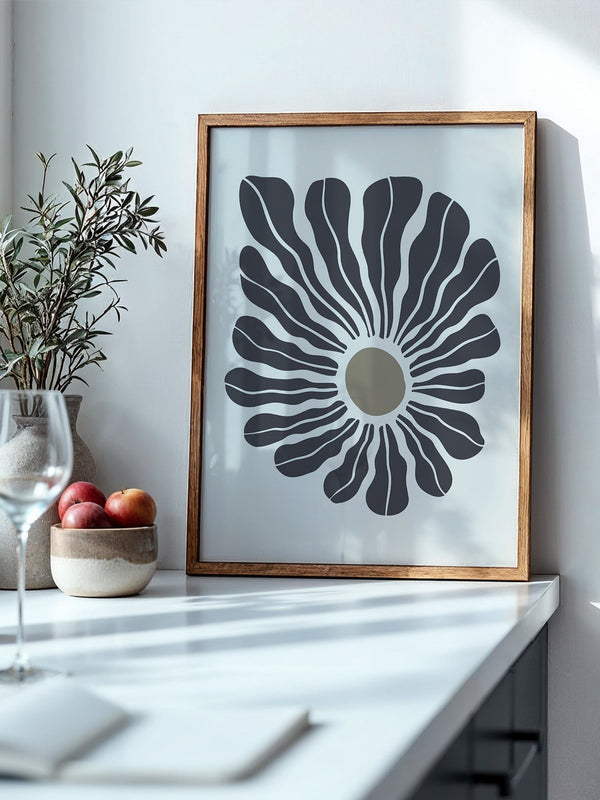 Abstrakte Blume wellig