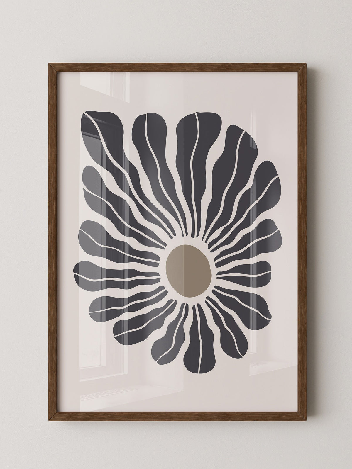 Abstrakte Blume wellig