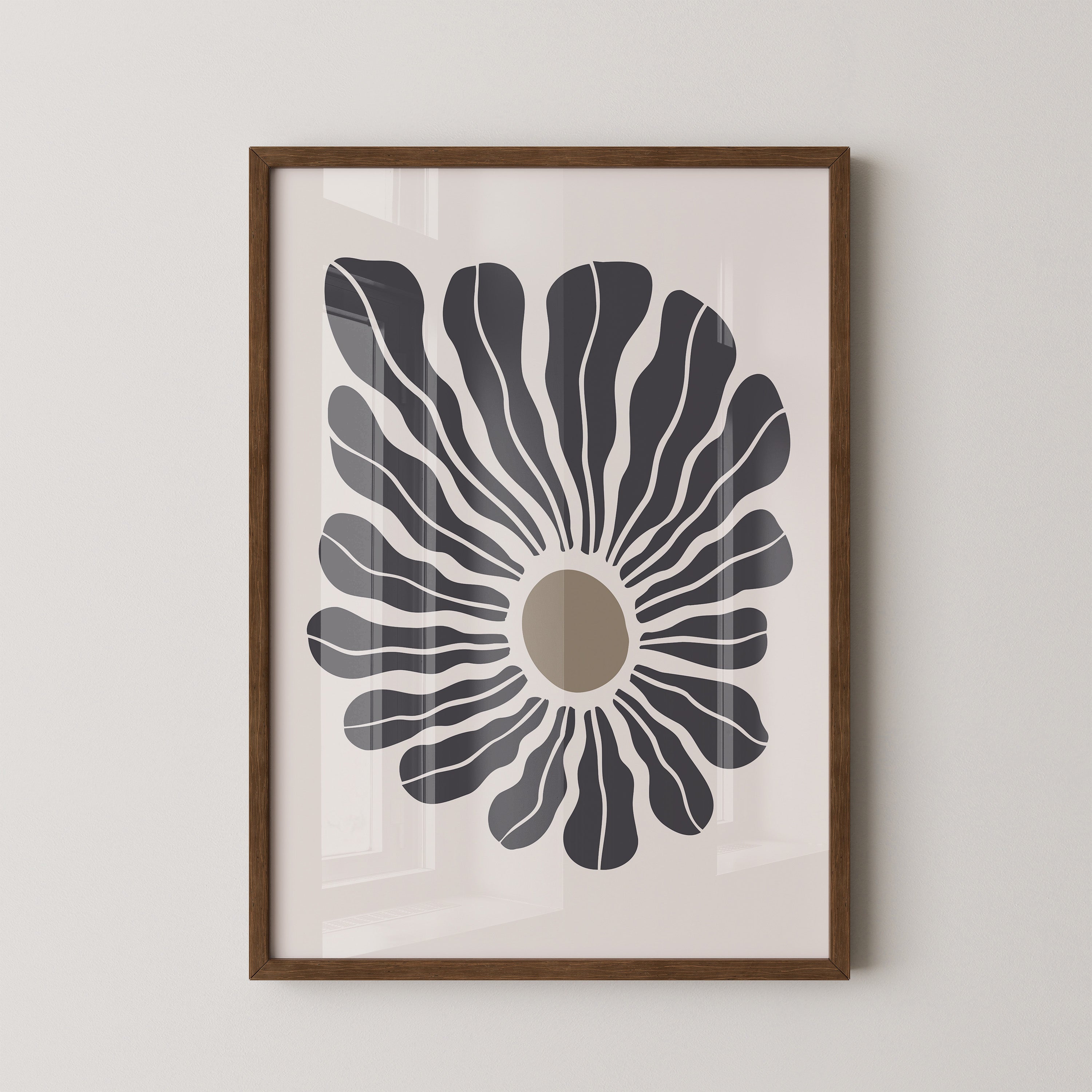 Abstrakte Blume wellig