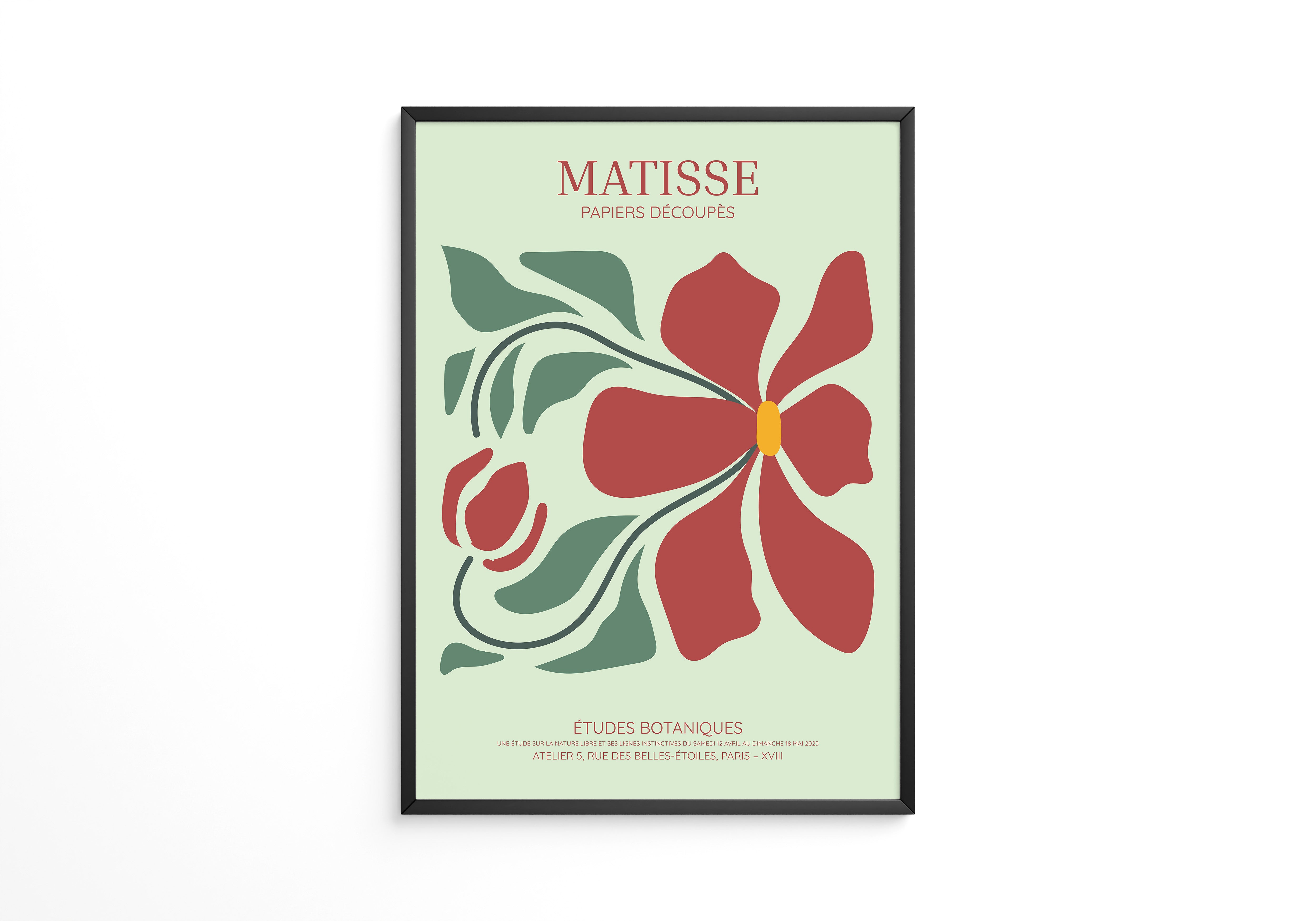 Rote Blüte Kunstcollage