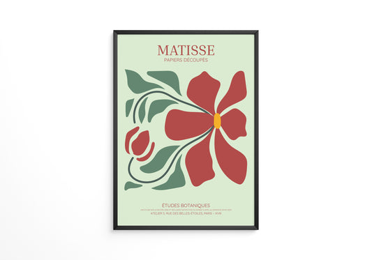 Rote Blüte Kunstcollage