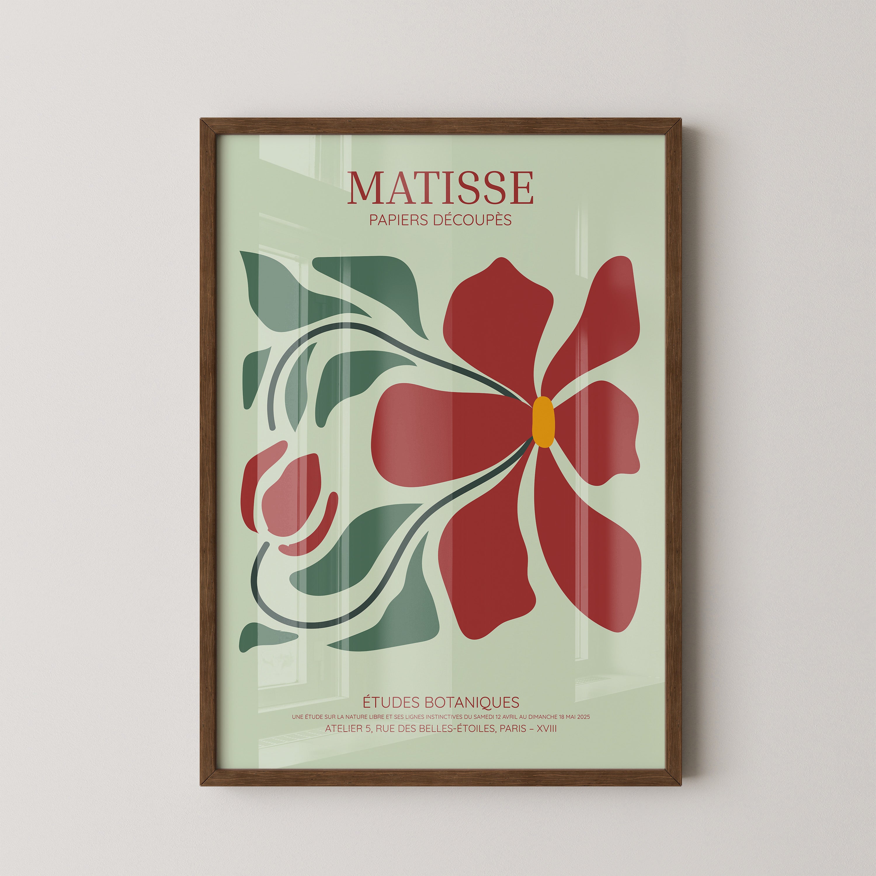 Rote Blüte Kunstcollage