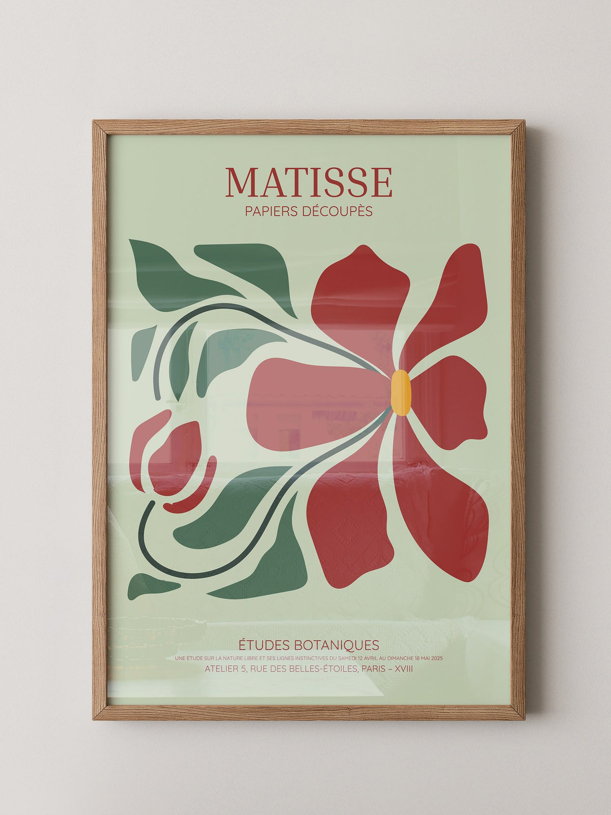 Rote Blüte Kunstcollage